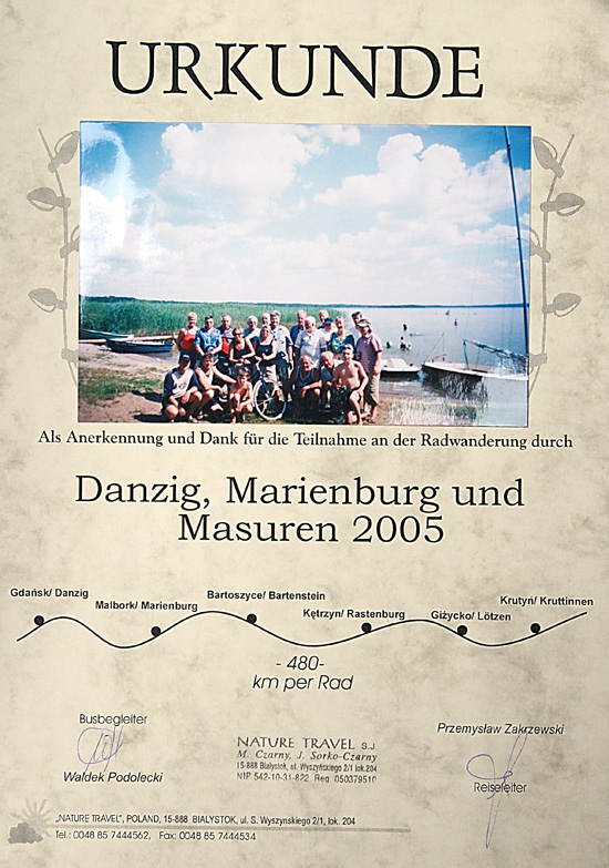 Danzig, Marienburg und Masuren 2005